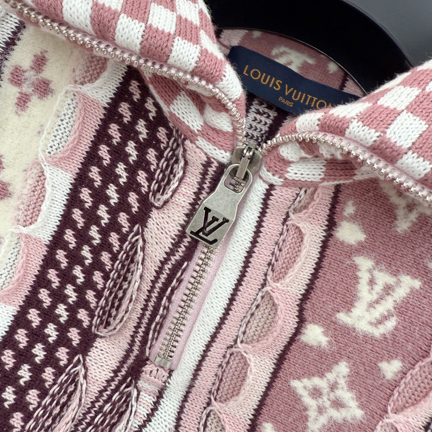 Louis Vuitton Men's Spring/fall Fashion Casual Jacquard Pattern Half zip High neck Pullover Sweatshirt #78482