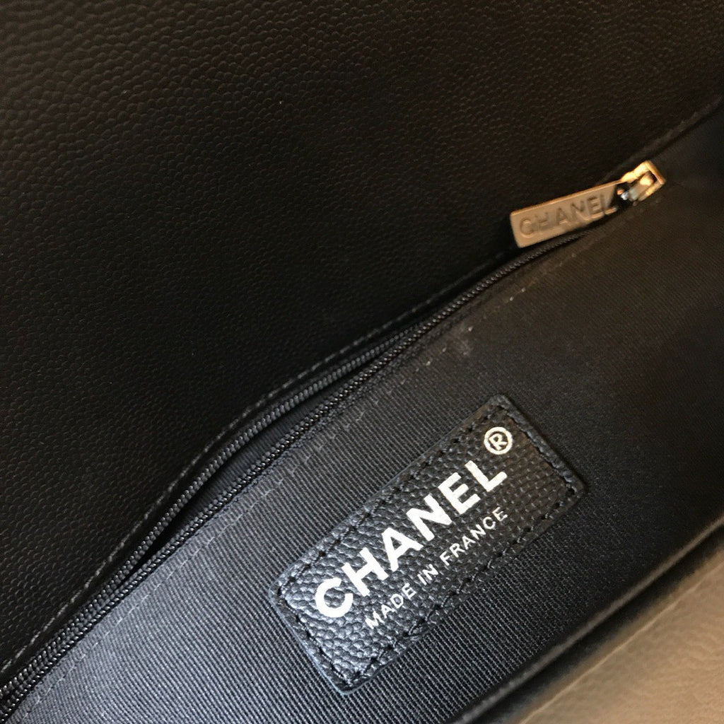 Chanel LeBoy Chanel Bag Calfskin Ruthenium Plated Metal #333120