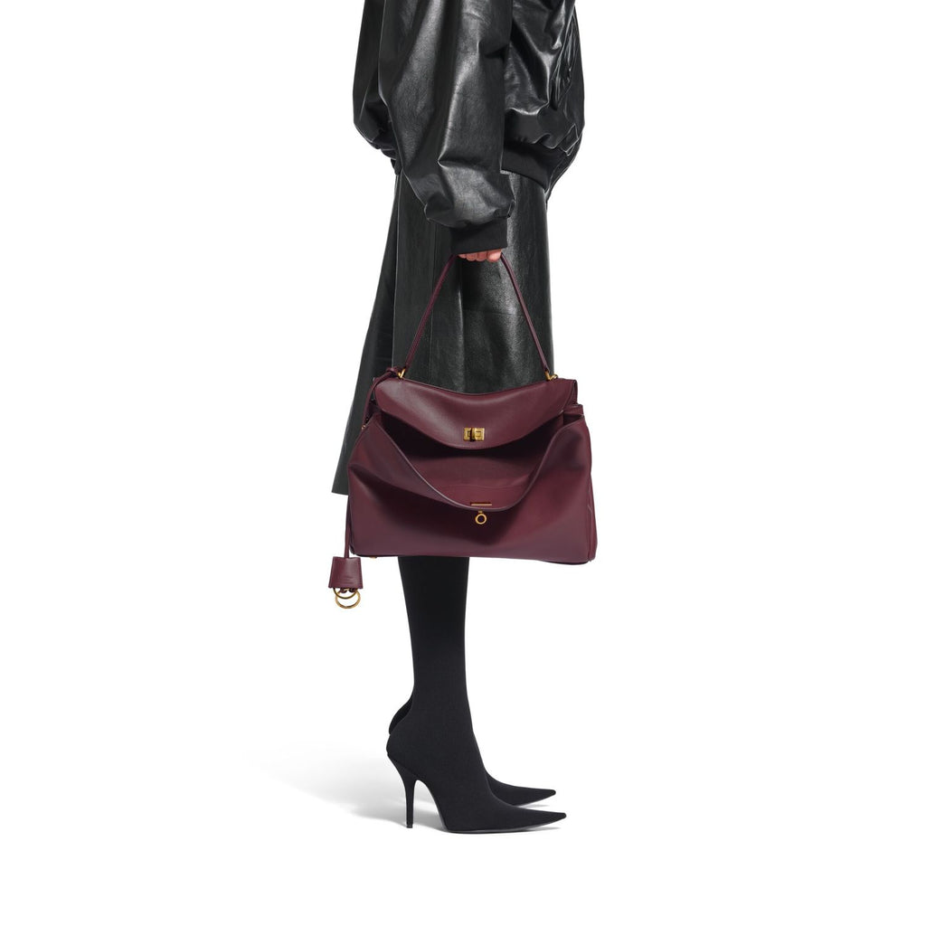 Balenciaga Women's Fashion Rodeo Medium Handbag Casual Pure Color Cowhide Leather Shoulder Crossbody Bags Bags 7897722AA4U1000 Ngvp #9916