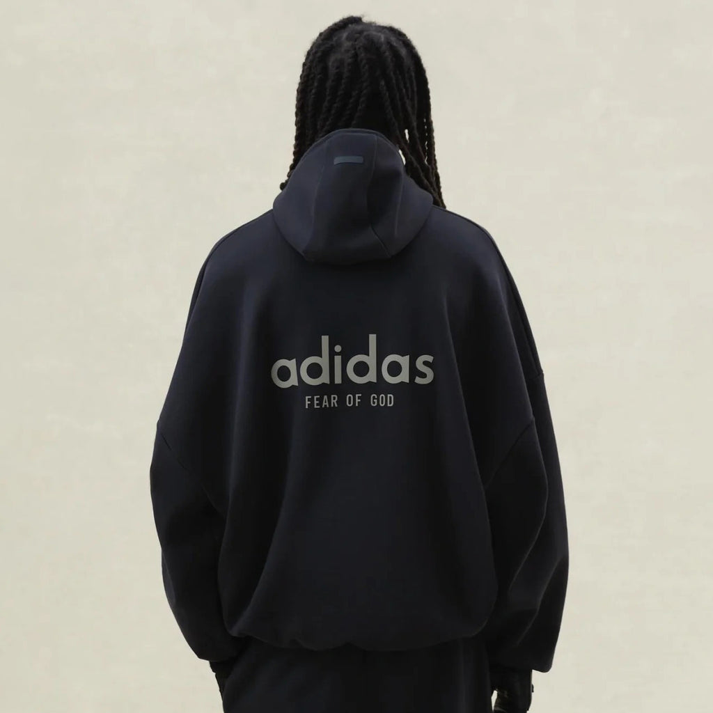 Fear of God x Adidas Men's and Women's Spring and Autumn Black Casual Sports Hooded Sweatshirt Pullover Pants Suit Set #97924