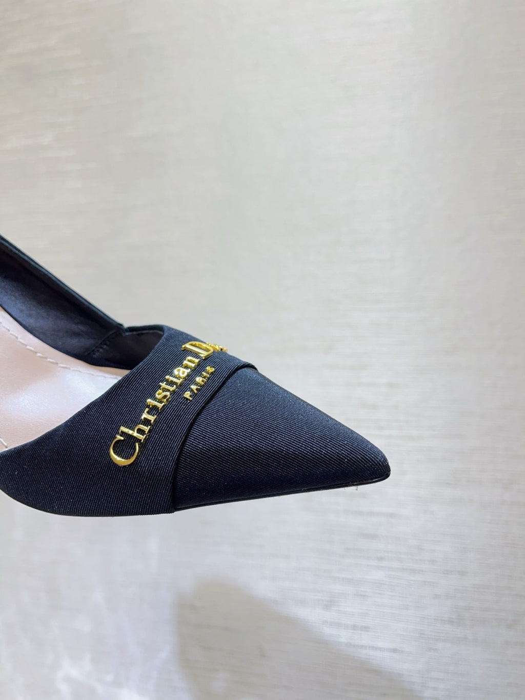 Escarpin My Dior Women's Summer Gold Letter Print Solid Color Cowhide Pointed Toe 8cm High Heel Shoes #77215
