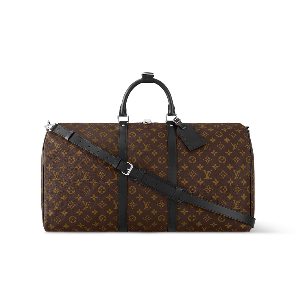 Louis Vuitton Sac Keepall Bandoulière 55 Women's Detachable Adjustable Shoulder Strap Zipper Closure Canvas with Leather Shoulder Slanting Tote Travel Bag Bags #77137