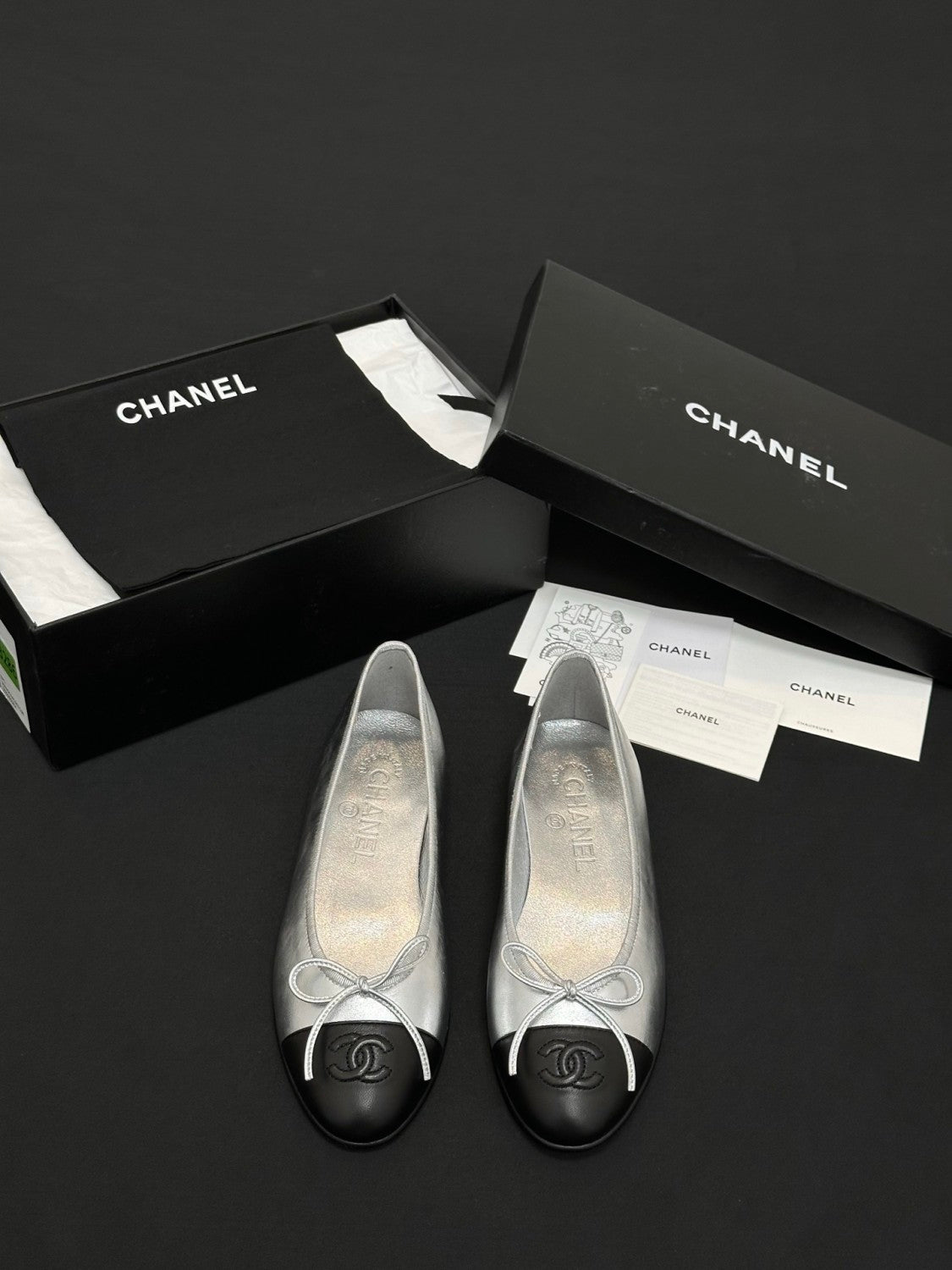 CHANEL Ballet Flats Lambskin Burgundy Pink #387089