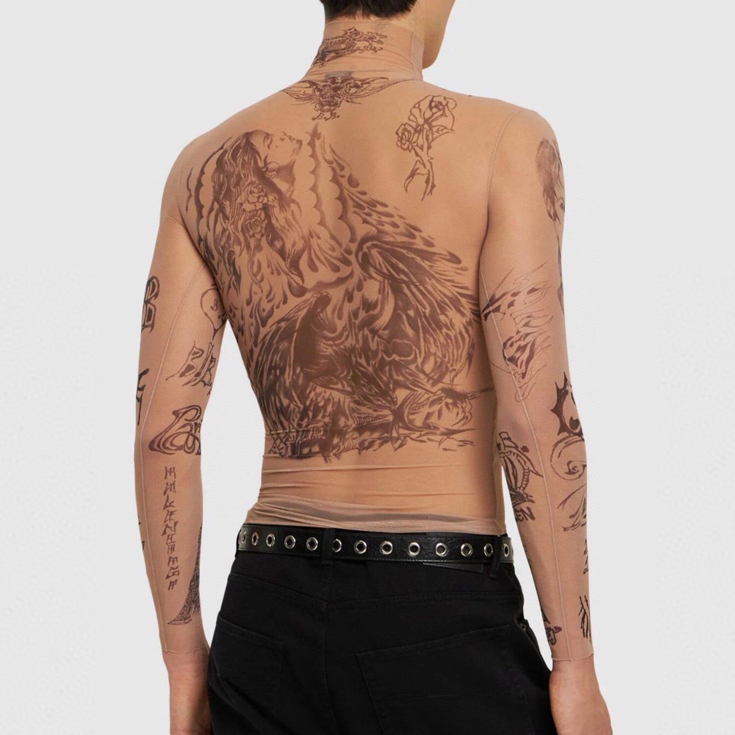 Balenciaga Men's and Women's Spring/Summer Printed Graffiti High Street Long sleeved T-shirt Trendy Tight Bottom Top Ngvp #8326