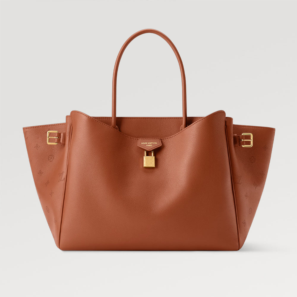 Louis Vuitton Vendôme Medium Handbag Vendome  M26501 Brown M26338 Black Chip Monogram Engraved Padlock Fashionable Modern Clutch Tote Crossbody Bag #195566