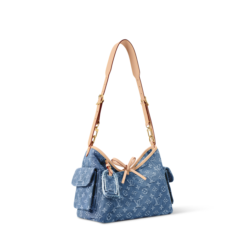 LOUIS VUITTON Carryall Cargo PM Monogram Denim Handbags M28287#379361