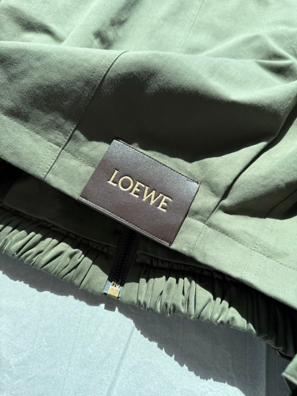 LOEWE Belted jacket Pants cotton Green #334233