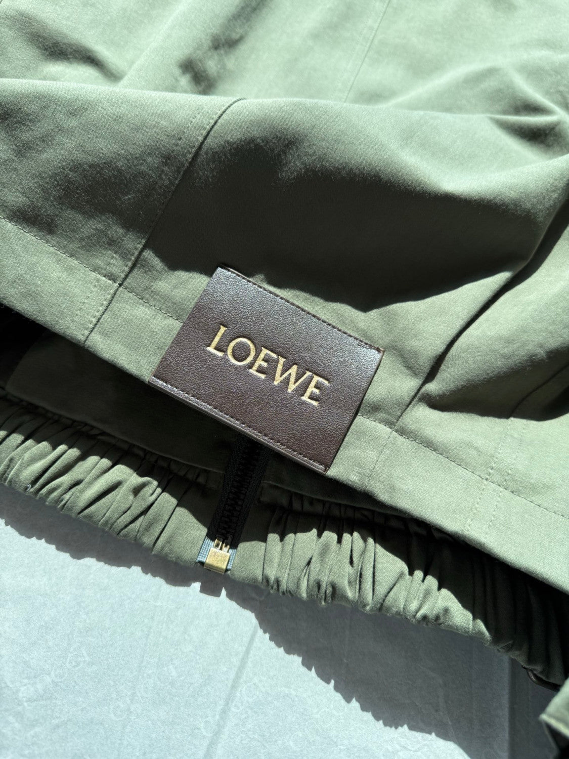LOEWE Belted jacket Pants cotton Green #334233