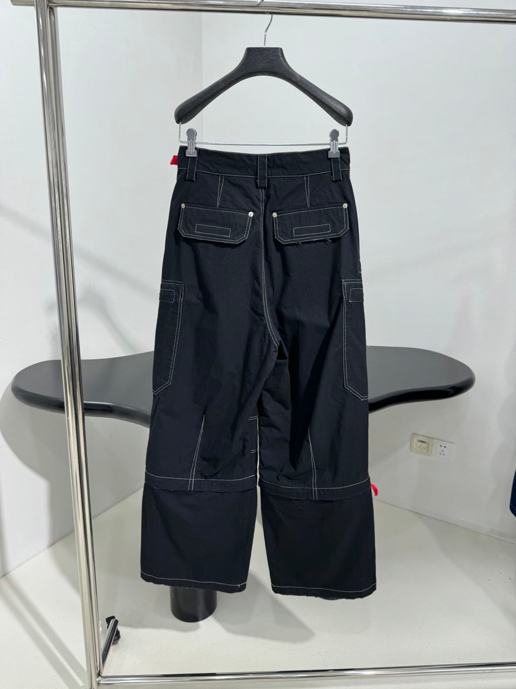 Balenciaga Men's Spring/Autumn Solid Colour Button Pocket Regular Fit Work Trousers Pants #77119