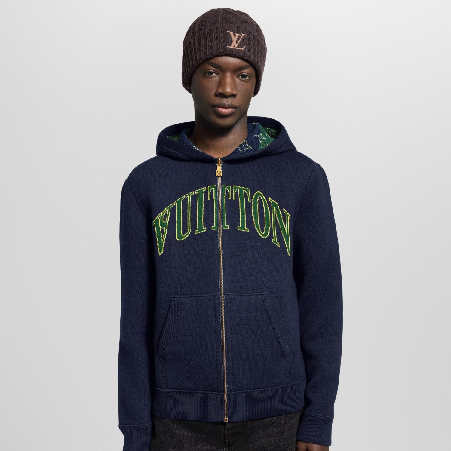 Louis Vuitton MONOGRAM Men's Spring/Fall Fashion Casual Hooded Zipper Letter Print Reversible Jacket #331359