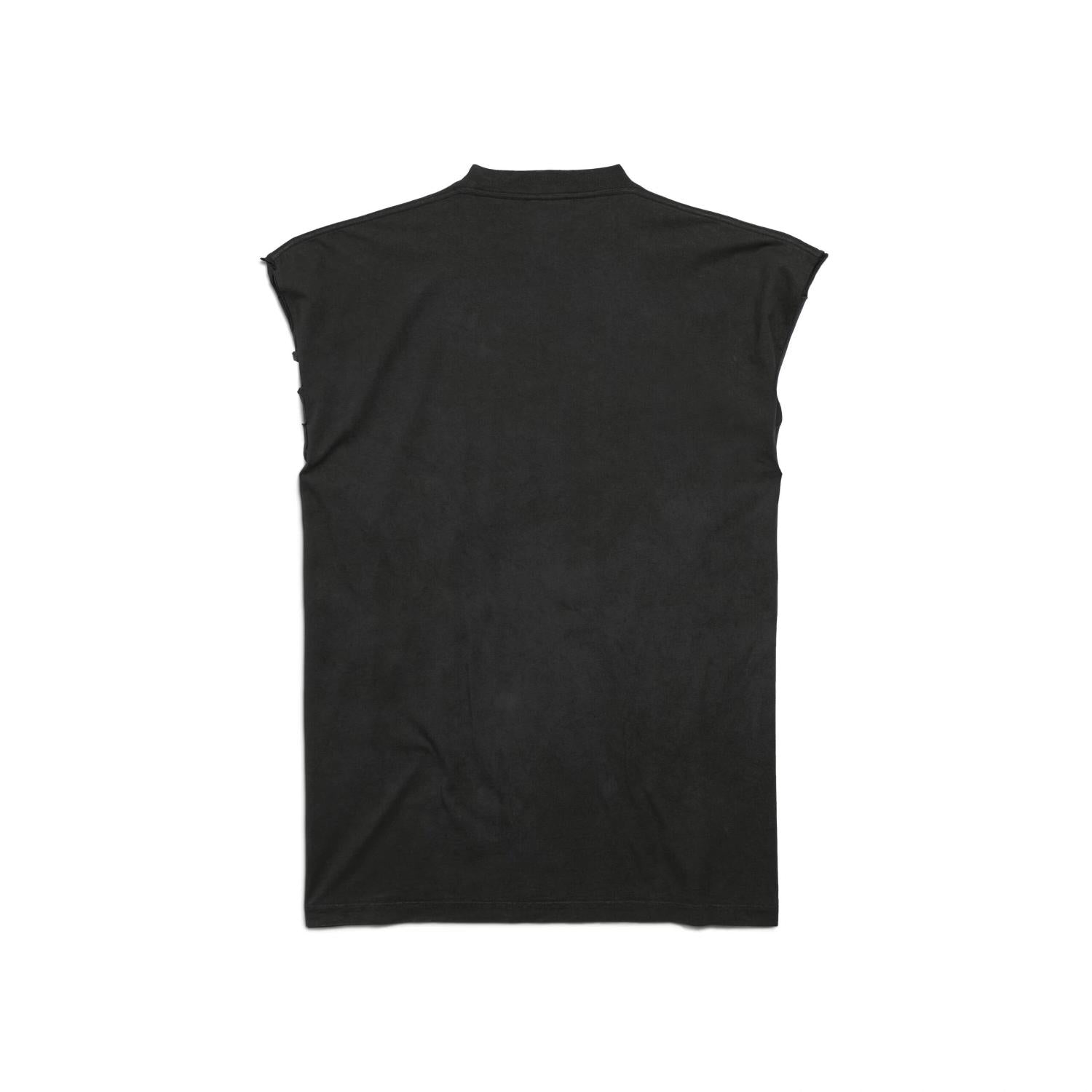 Balenciaga Men's City Printed Sleeveless T-Shirt Spring Summer Fashion Trend High Street Round Neck Straight Top Ngvp #1735