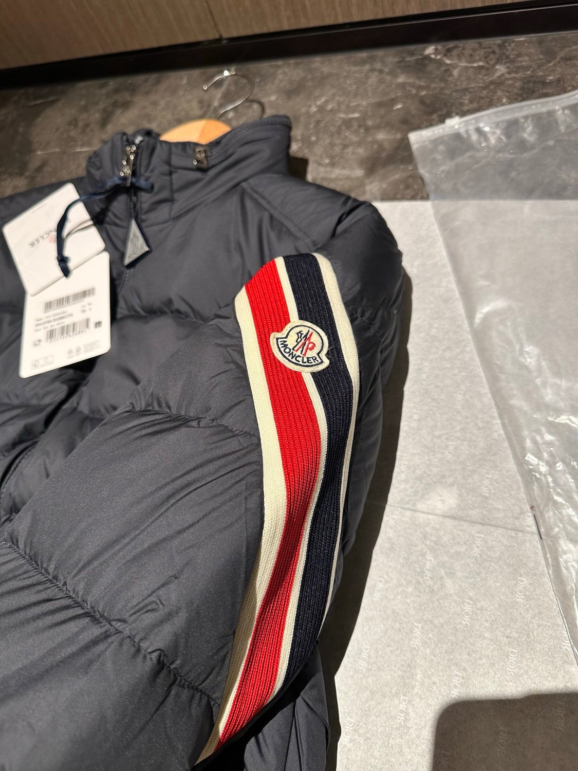 Moncler Men's Winter Fashion Casual High Neck Double Zip Goose Down Nylon Fabric Cotton Jacket Down Outerwear Jacket #79539
