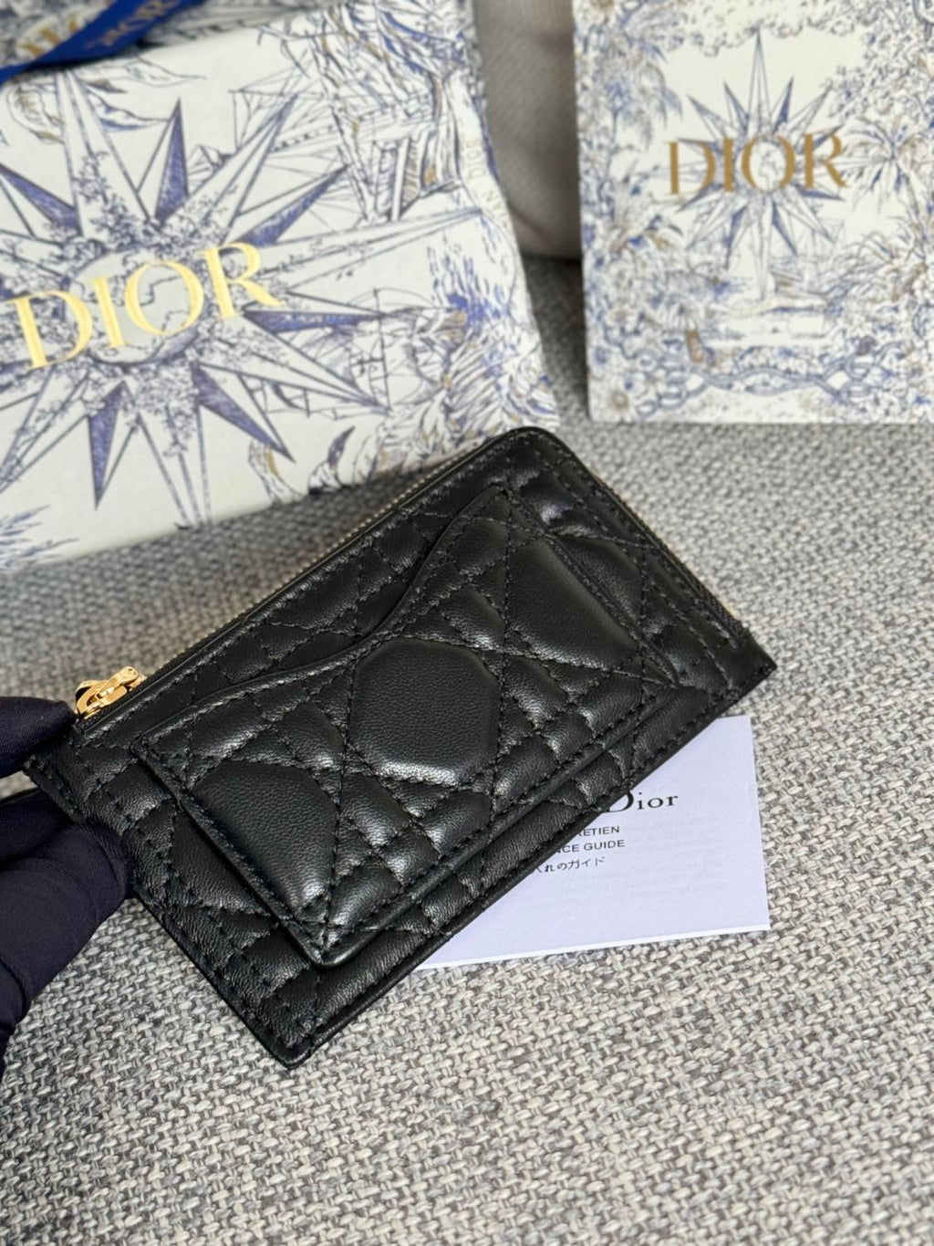 Dior Lady Dior Cosmos Zipped Card Holder Women's Fashion Temperament Logo Solid Colour Metal Decoration Card Case Card Holder Bag Bags S0965ONMJ  #81143