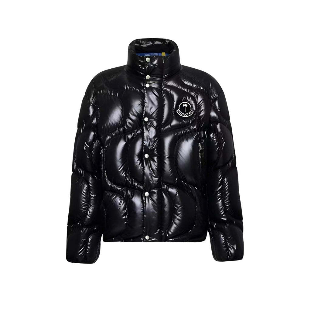 Moncler x Palm Angel  Men's And Women's Winter Fashion Casual Solid Color Zipper Single Button Windproof White Goose Down Jacket Cotton Coat Jacket #79142