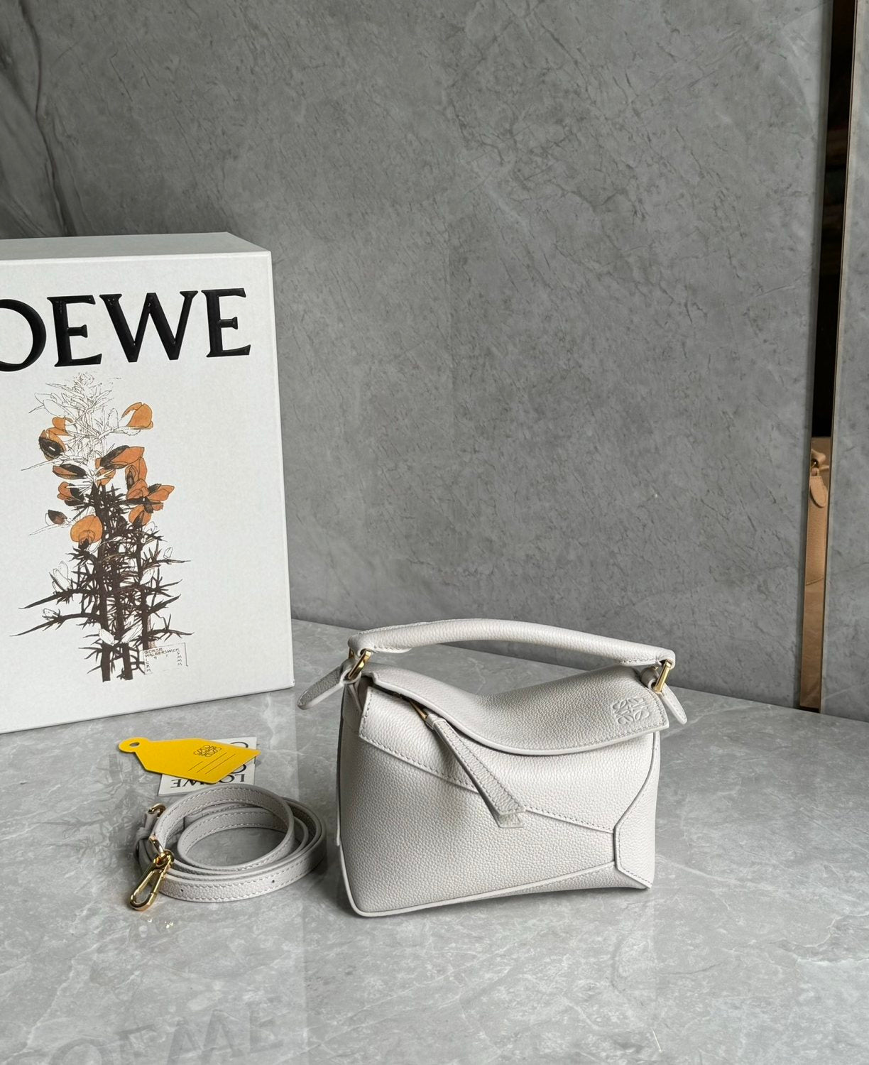Loewe Women's Fashion Classic Solid Color Small Mini Soft Grained Cowhide Leather Puzzle Handbag Tote Shoulder Bag Bags A510P88X16-9567 #78731