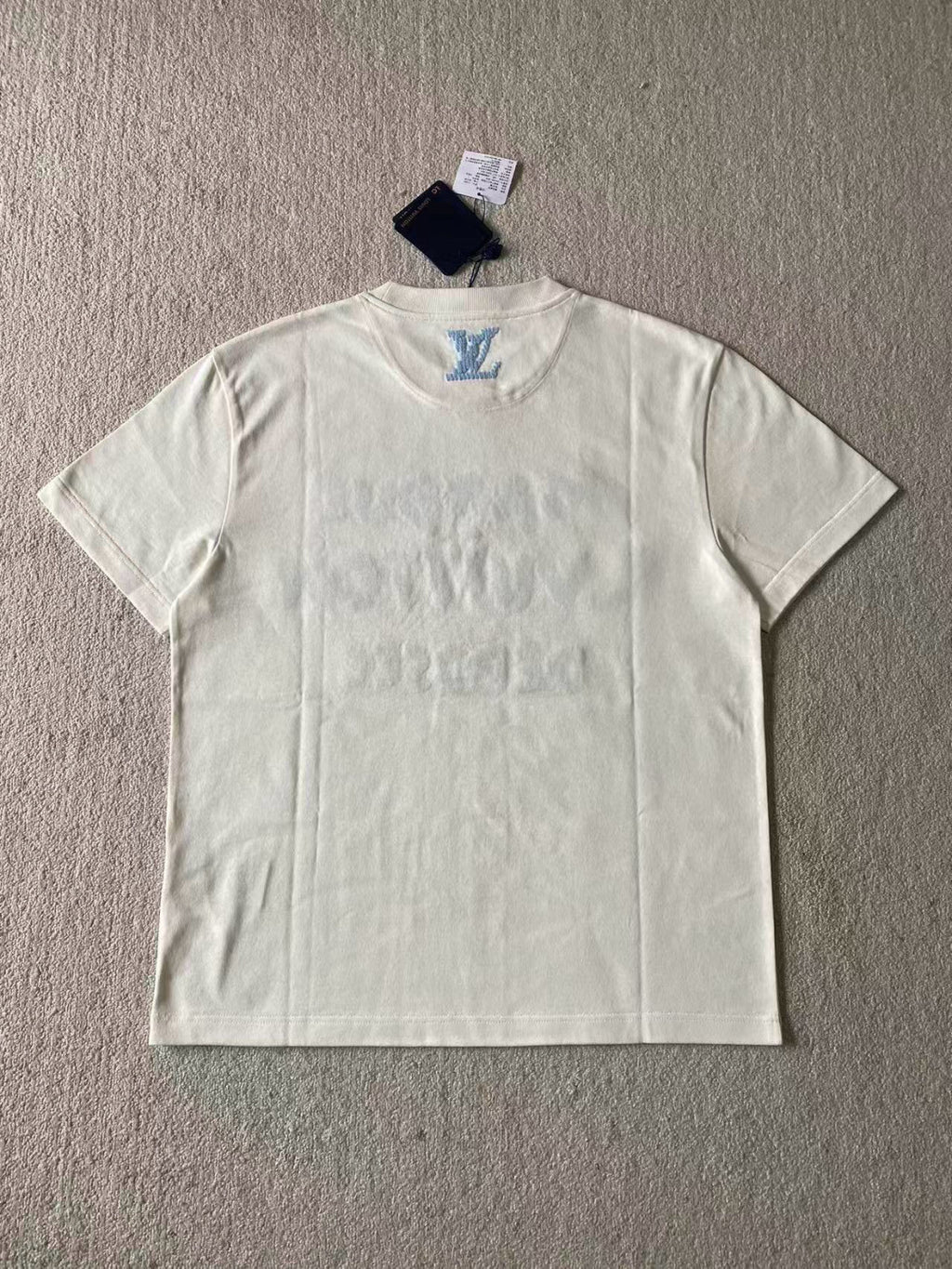 Louis Vuitton Summer Fashion Casual Solid Color Crew Neck Embroidered Short Sleeve T-Shirt #78894
