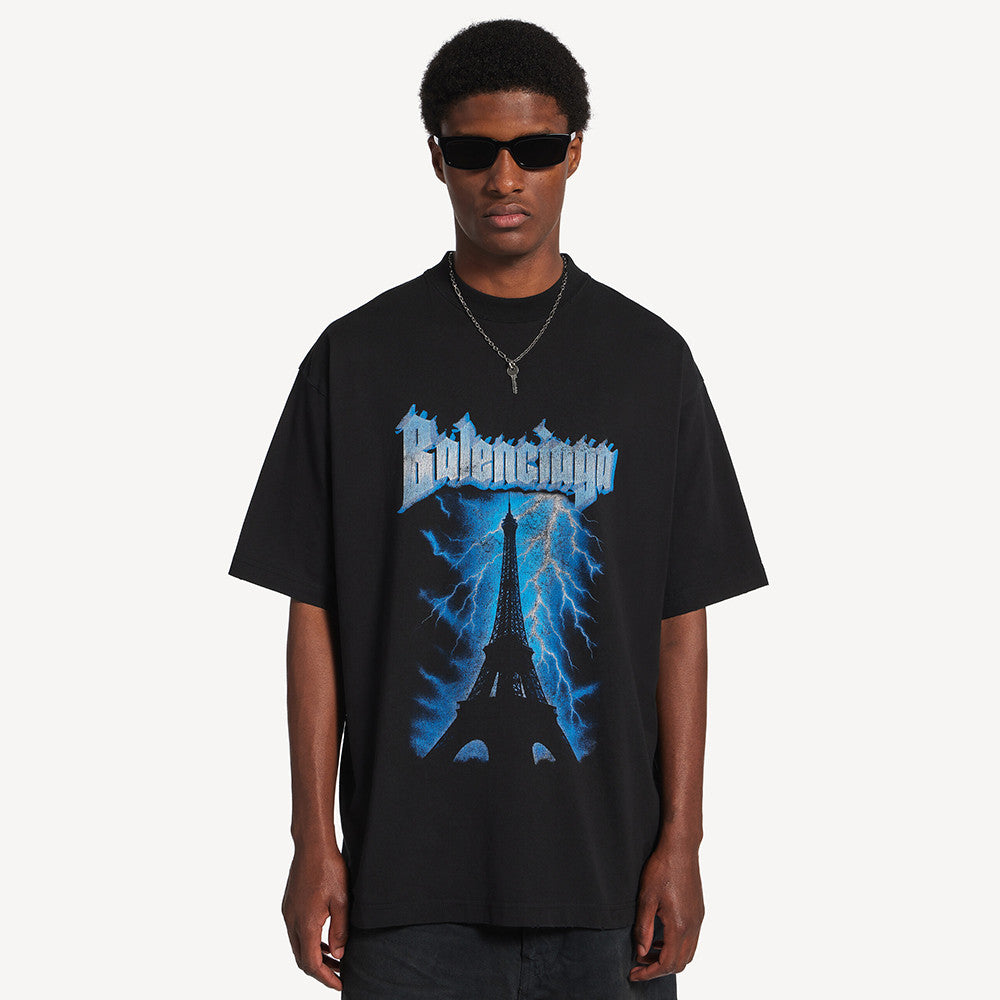 Balenciaga Paris thunderstorm oversized T-shirt #378114