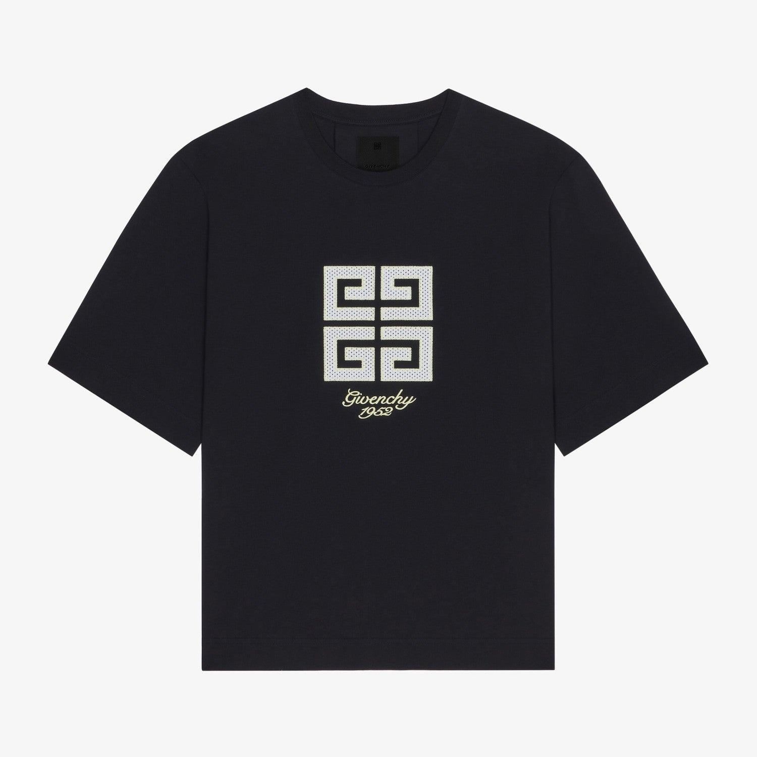 Givenchy Men's Summer Embroidered Logo Solid Colour Letter Round Neck Cotton Short Sleeve T-Shirt #99345
