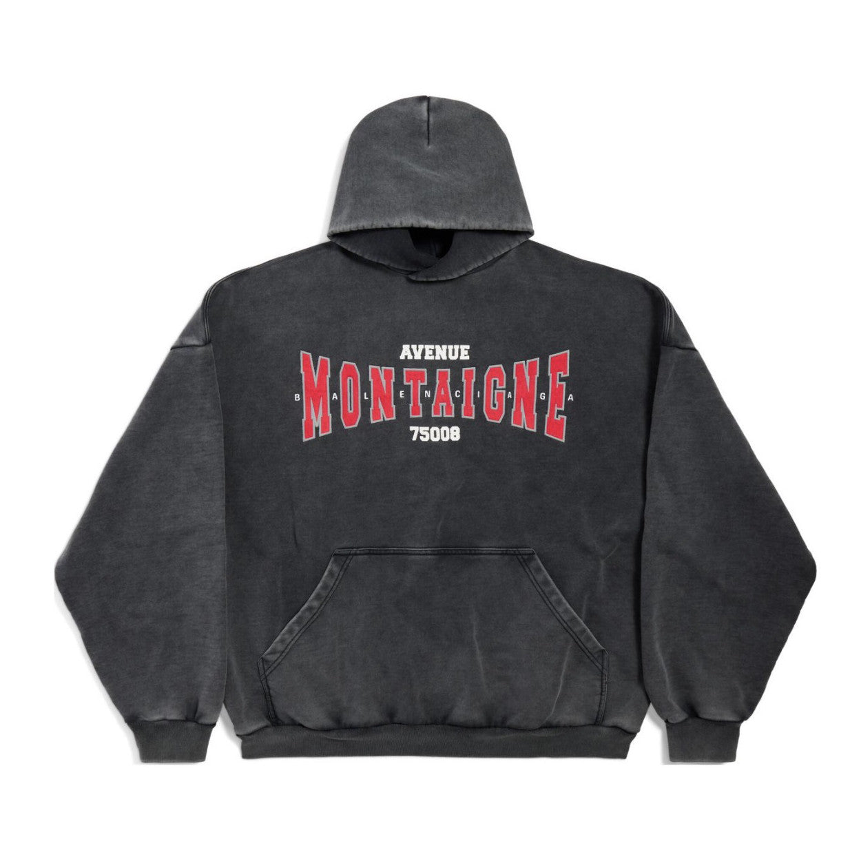 Balenciaga Men's Spring and Autumn Solid Color Letter Printed Cotton Hooded Sweatshirt #74277