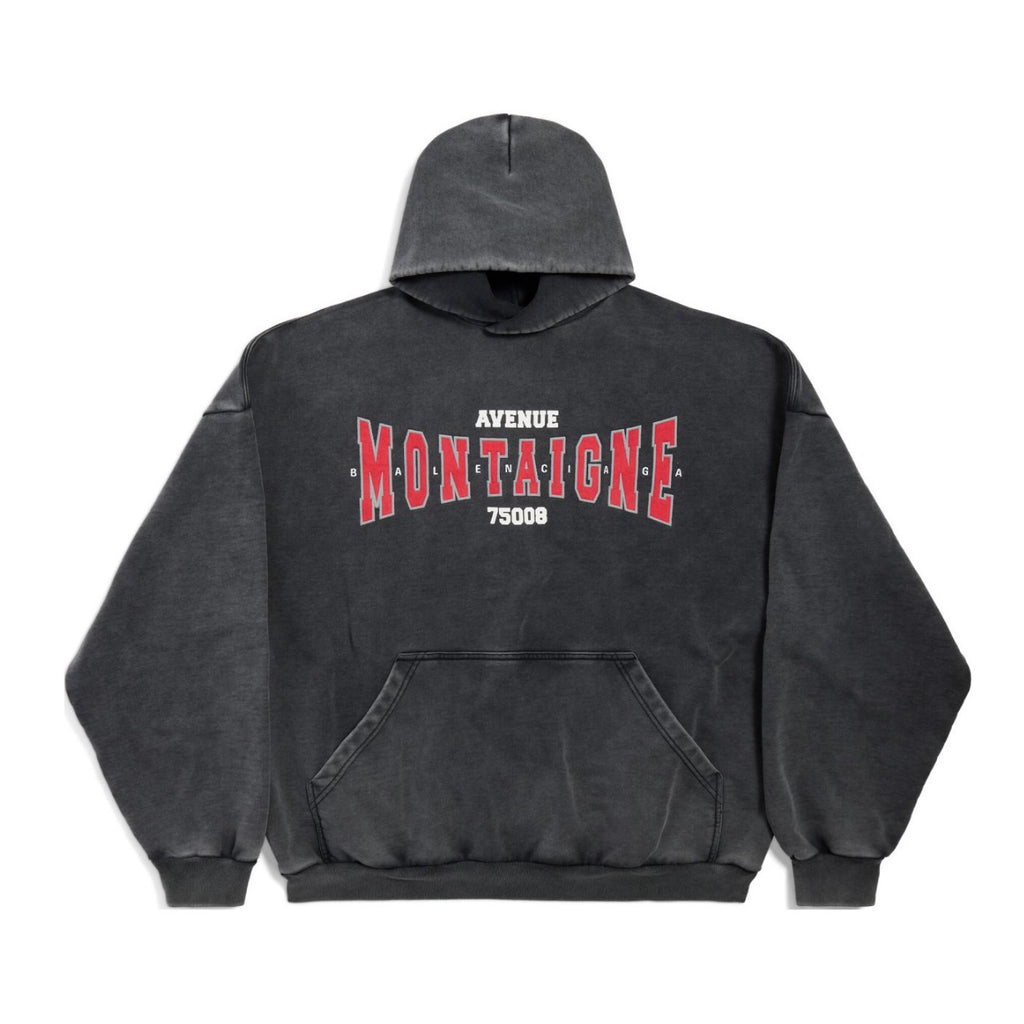 Balenciaga Men's Spring and Autumn Solid Color Letter Printed Cotton Hooded Sweatshirt #74277