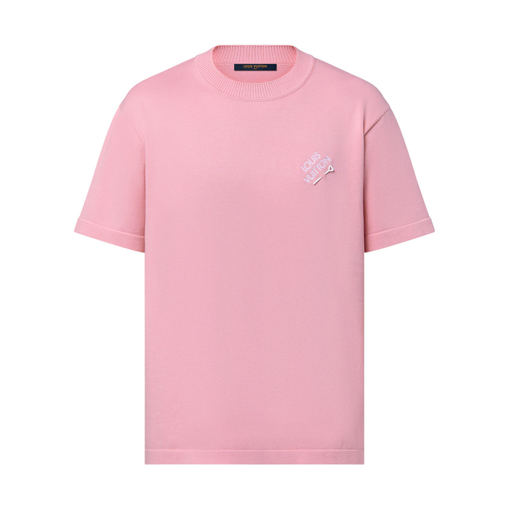 Louis Vuitton Men's Summer Embroidered Logo Round Neck Cotton Short Sleeve T-Shirt #99122