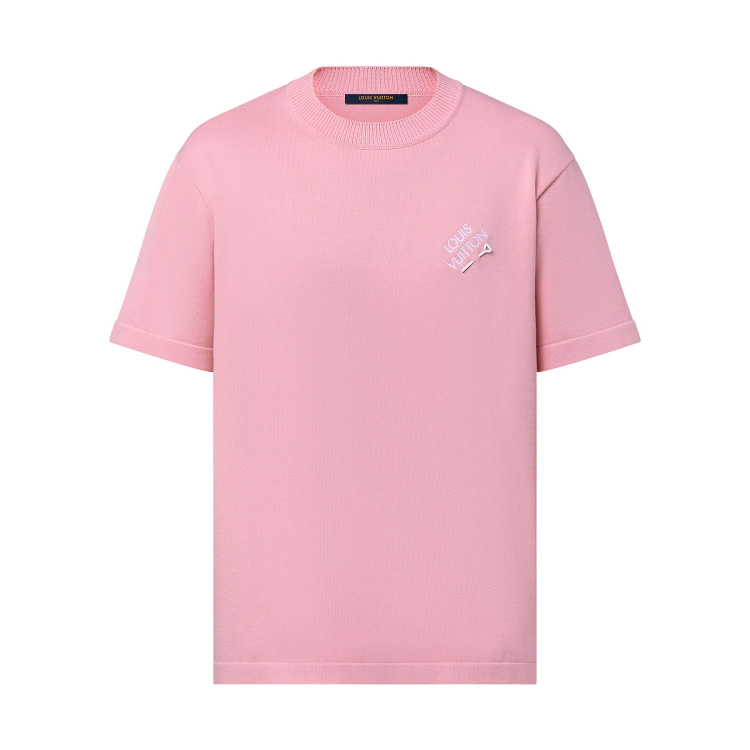 Louis Vuitton Men's Summer Embroidered Logo Round Neck Cotton Short Sleeve T-Shirt #99122