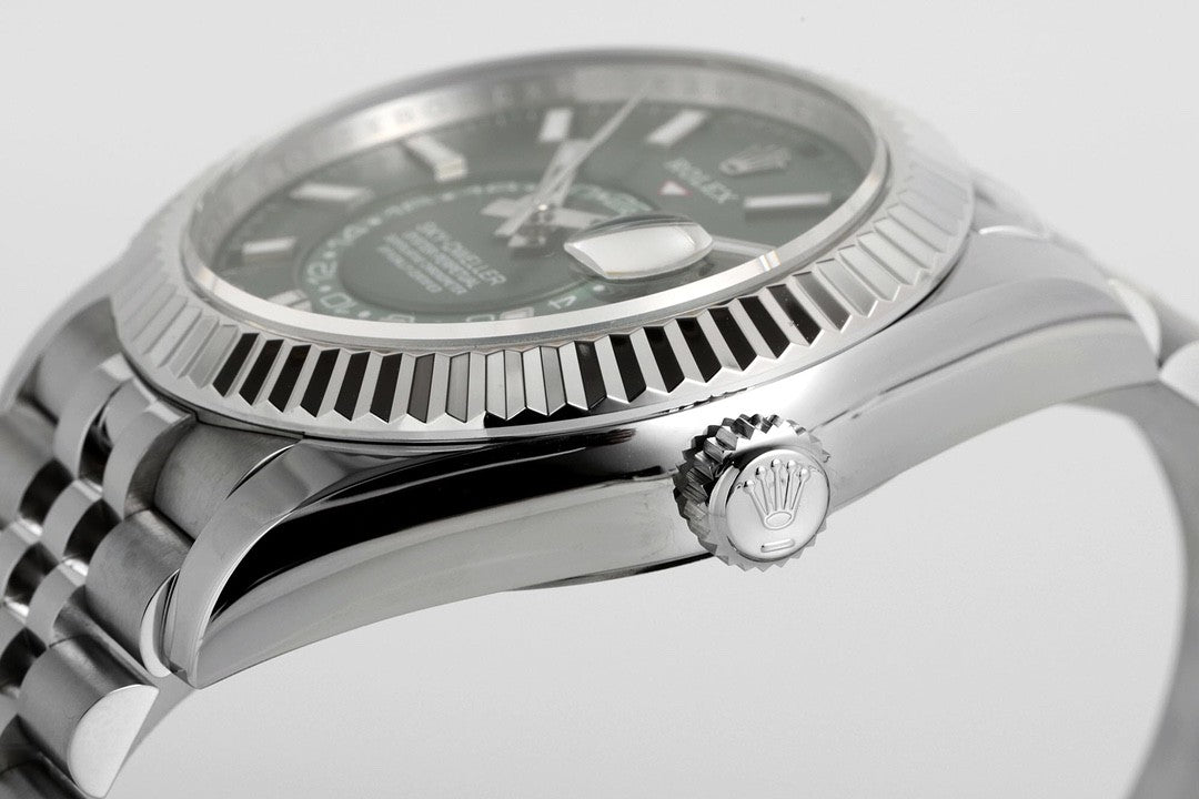 Rolex Men's Automatic Mechanical Movement Waterproof Solid Color Dial Stainless Steel Case Watch #72393