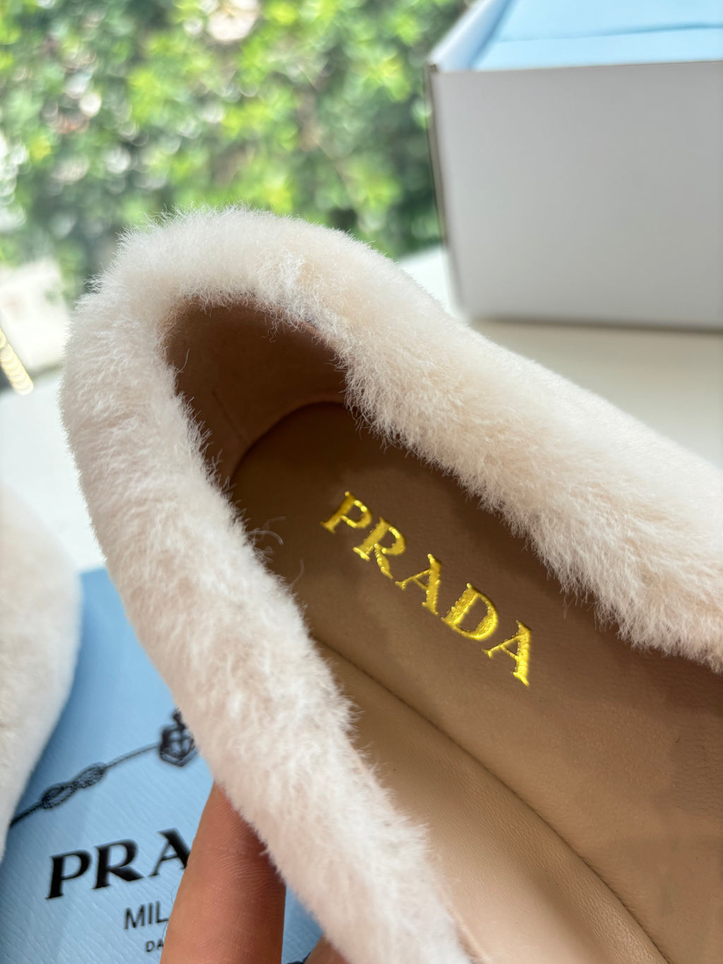 Prada Women's Plush Mary Jane Loafers #334919