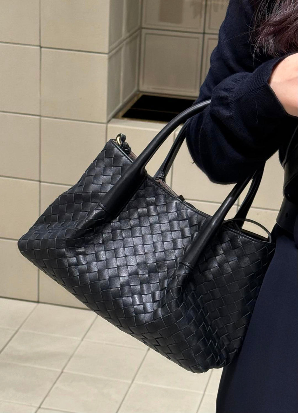 Bottega Veneta Men's Women's Pinacoteca Tote Handbags Woven Reversible Leather Handbags Casual Bag Bags 817166V5AG19631 Ngvp #1149