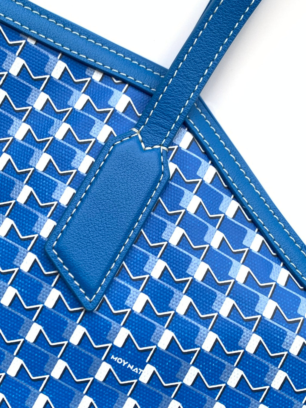Moynat M Canvas Women's Classic Blue Canvas Tote Bag with Hook Closure Handheld and Shoulder Bag Bags #78698
