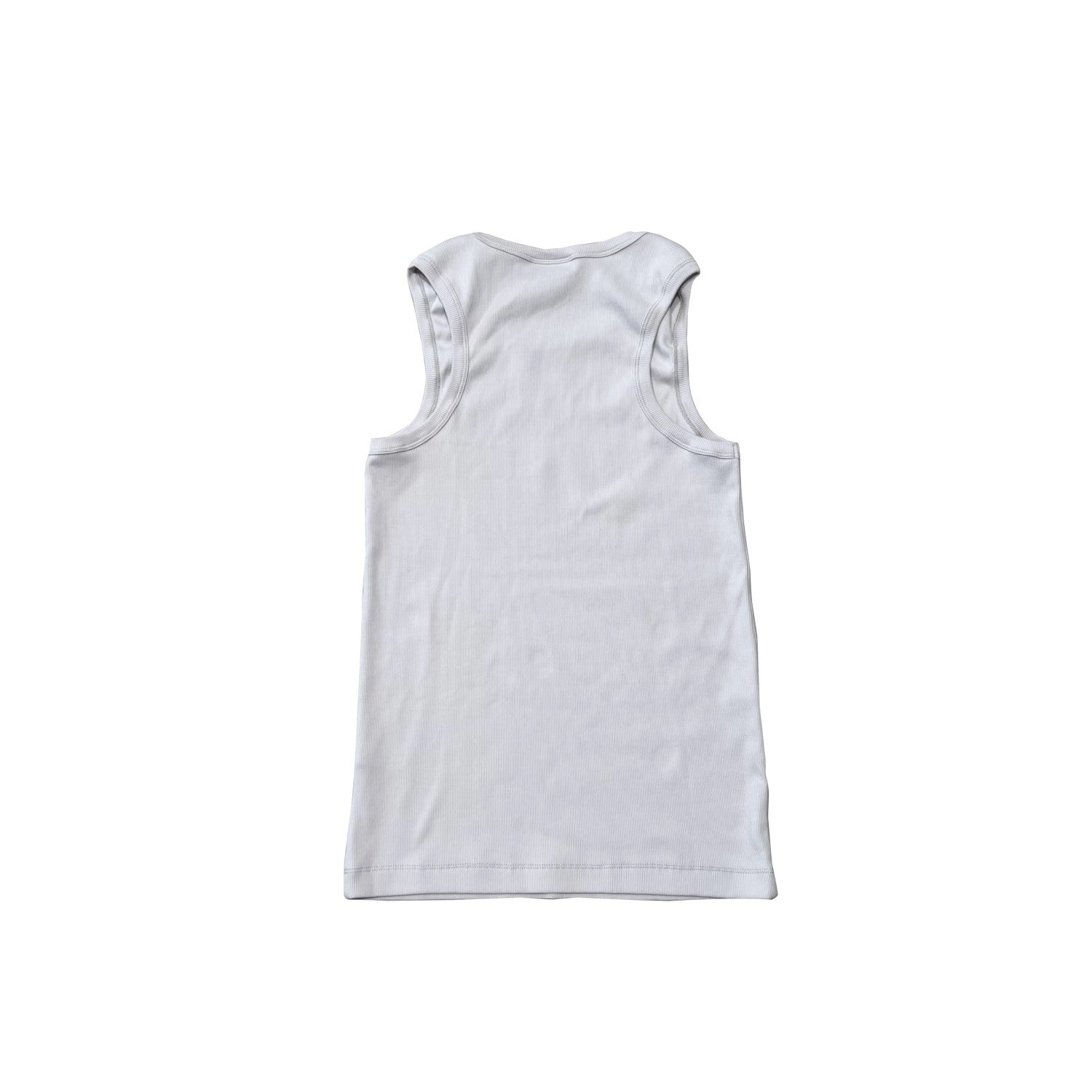 Mowalola Men's Spring Summer High Street Trend Stretch Retro Am I A Mowa Fan Slogan Printed Slim Vest Top White Fashion T-shirt Ngvp #2468