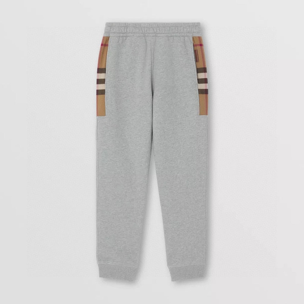 Burberry Men's Spring & Fall Side Check Crop Cotton Drawstring Knit Sweatpants Pants #72529