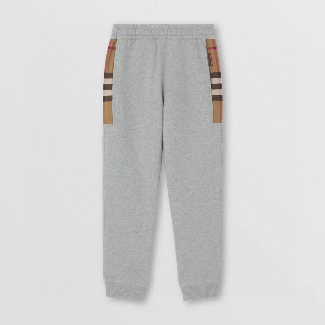 Burberry Men's Spring & Fall Side Check Crop Cotton Drawstring Knit Sweatpants Pants #72529