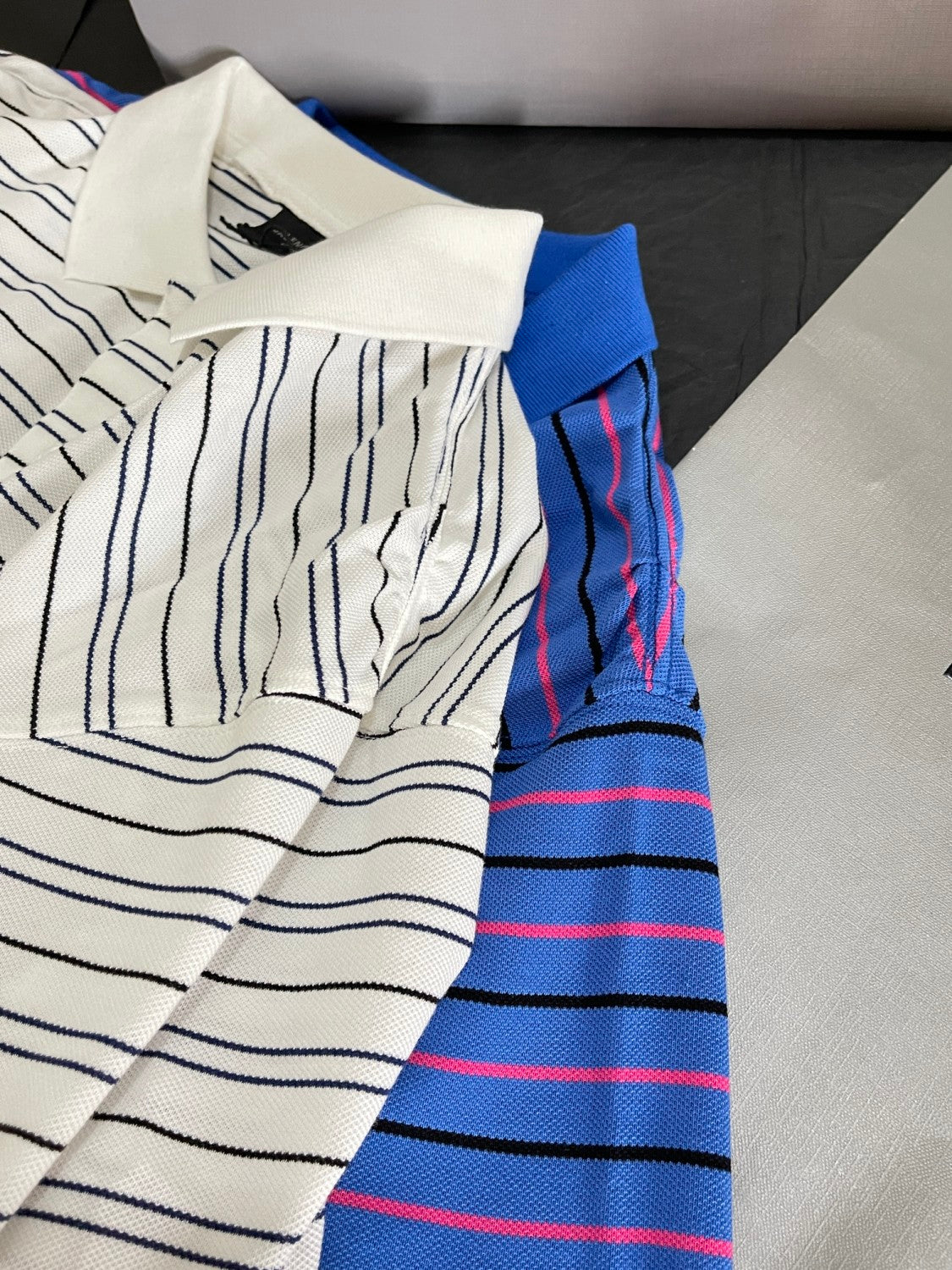 Balenciaga Men's Summer Solid Colour Stripe Printed Embroidery Pattern Printed Polo Neck Short Sleeve T-Shirt #77117