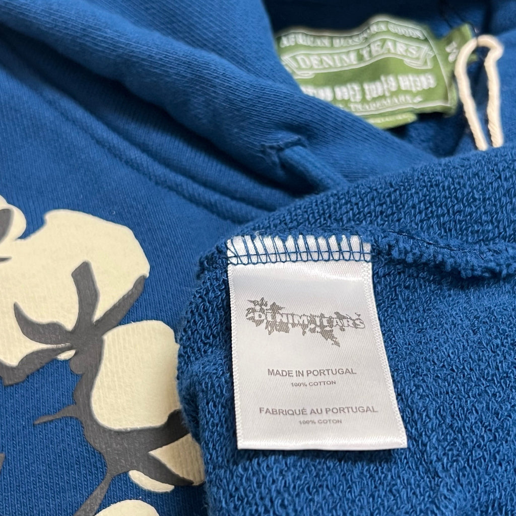 Denim Tears Cactus Tears Wreath Floral Print Hooded Sweatshirt Casual Tie Drawstring With Loose Sweatpants #71879