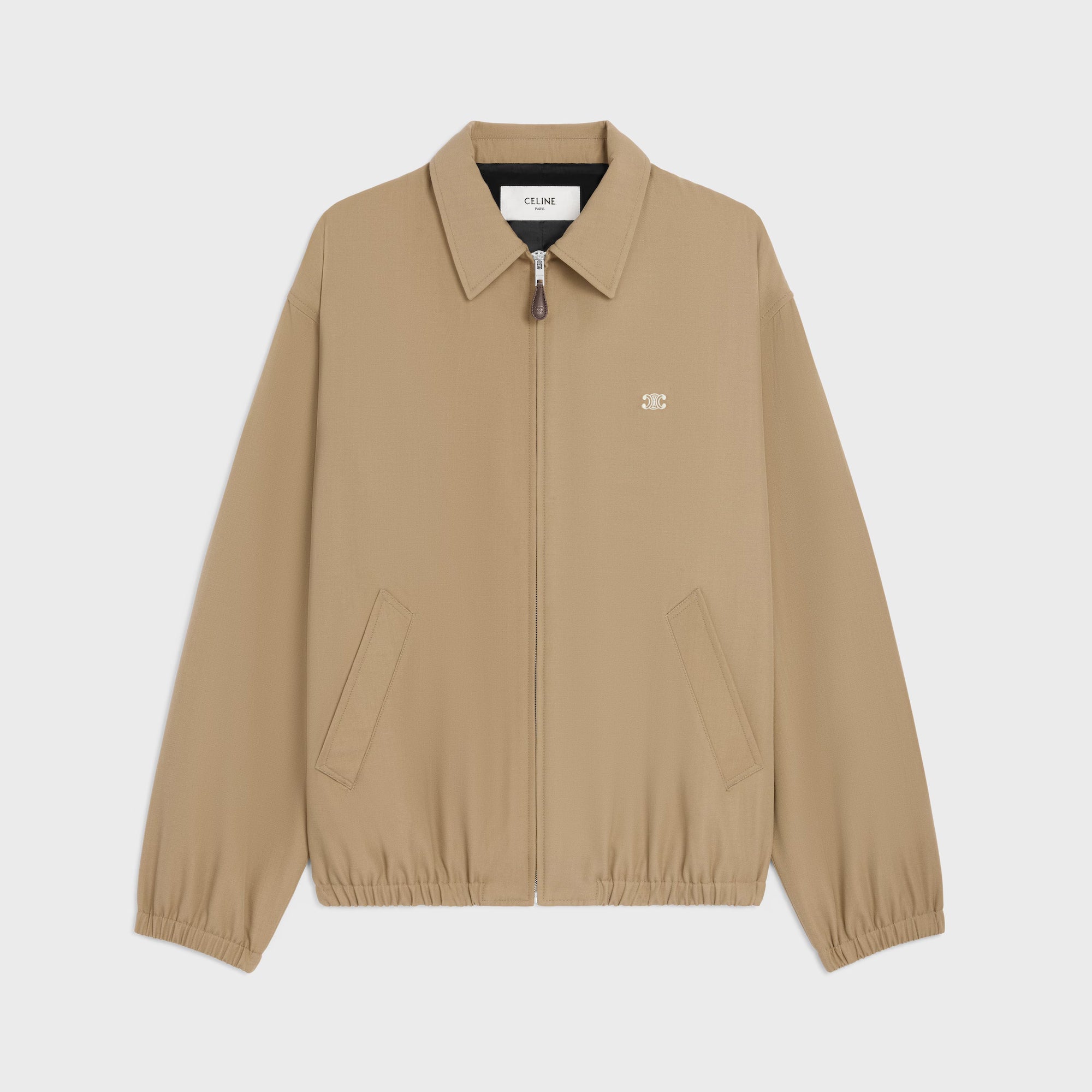 Celine Men's And Women's Autumn/Winter Fashion Casual Solid Color Zipper Neck Embroidered Printed Jacket #78347