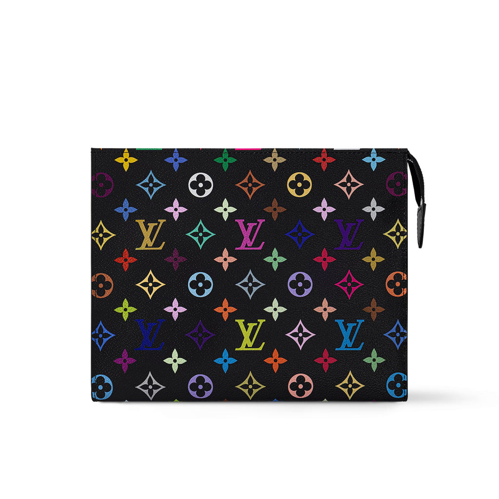 Louis Vuitton LV x TM Women's Colorful Logo Print Zipper Closure Coated Canvas Clutch Bag Bags #75164