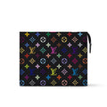 Louis Vuitton LV x TM Women's Colorful Logo Print Zipper Closure Coated Canvas Clutch Bag Bags #75164