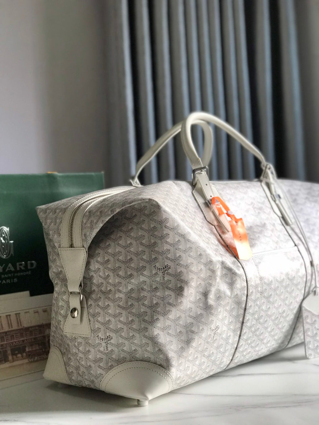 GOYARD Bowling45 Men's And Women's Fashion Classic All-over Print Zipper Closure Canvas Leather Oversized Travel Bag Bags BOWLIN045TY33CL33P #78364