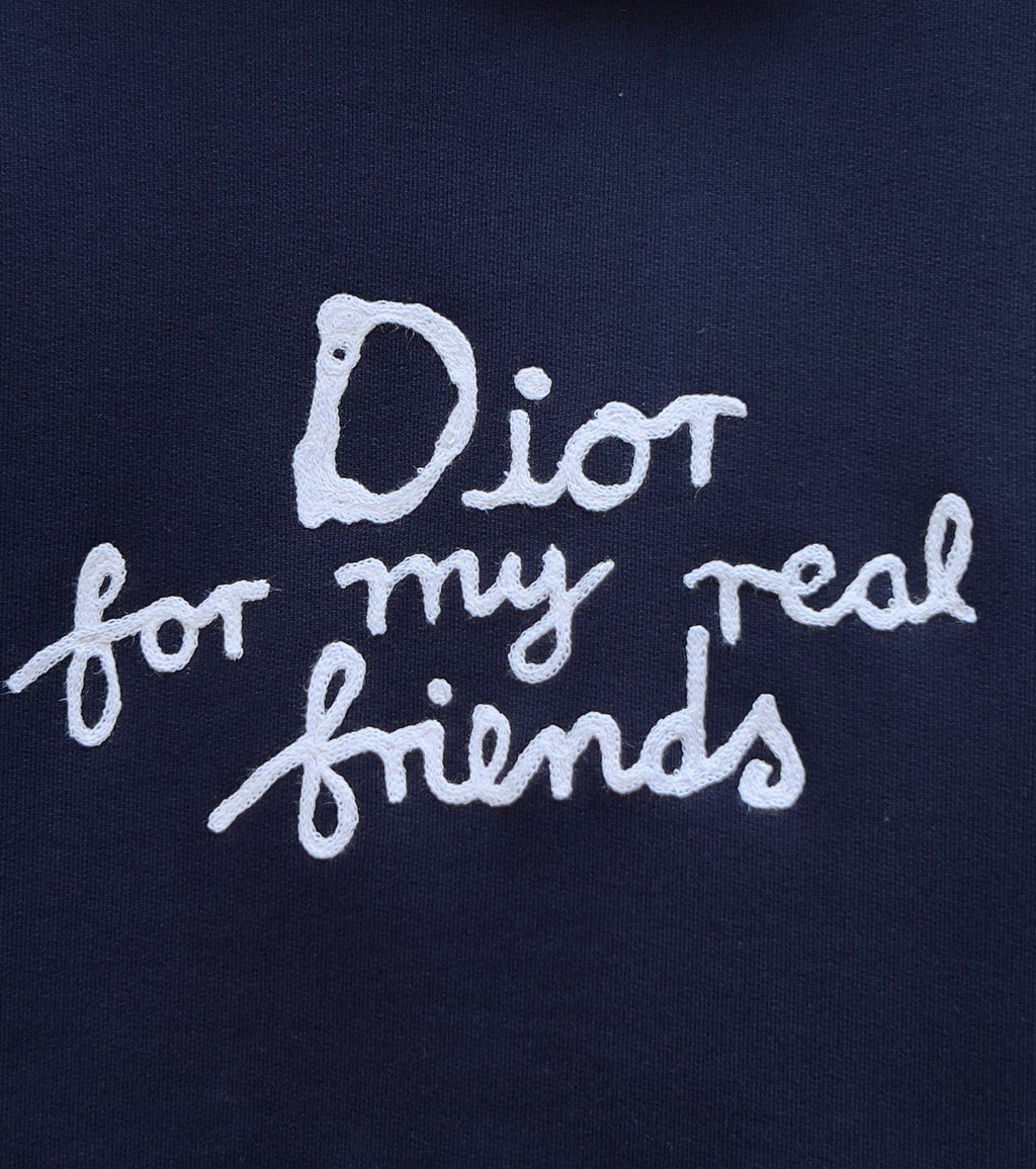 Dior Men's Spring and Autumn Solid Color Logo Letter Printed Hooded Loose Long Sleeve Sweatshirt #75443