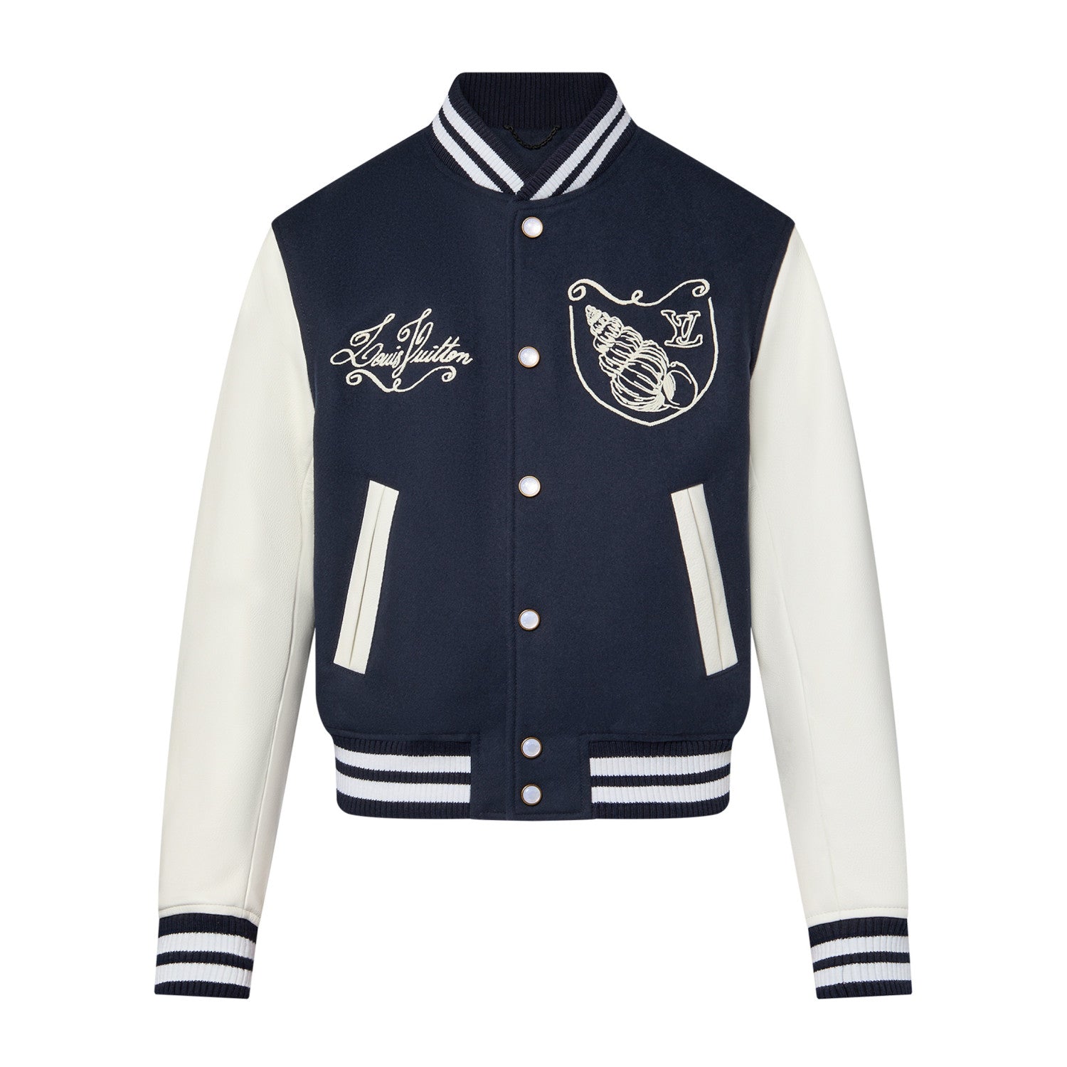 Louis Vuitton Men's Spring and Autumn Nautical Logo Embroidery Single Breasted Long Sleeve Baseball Jacket #72514