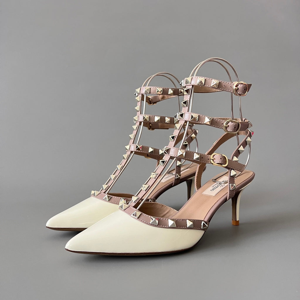 Valentino Rockstud Caged Pump 65mm Poudre #334615