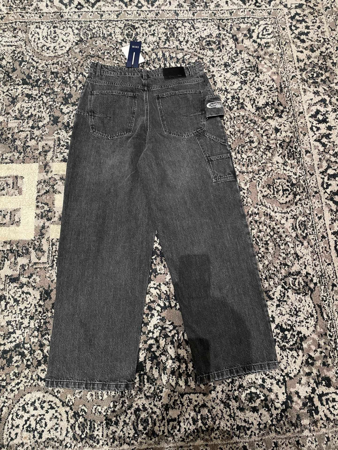 DIOR CD Box Pants Gray Cotton Twill #336939