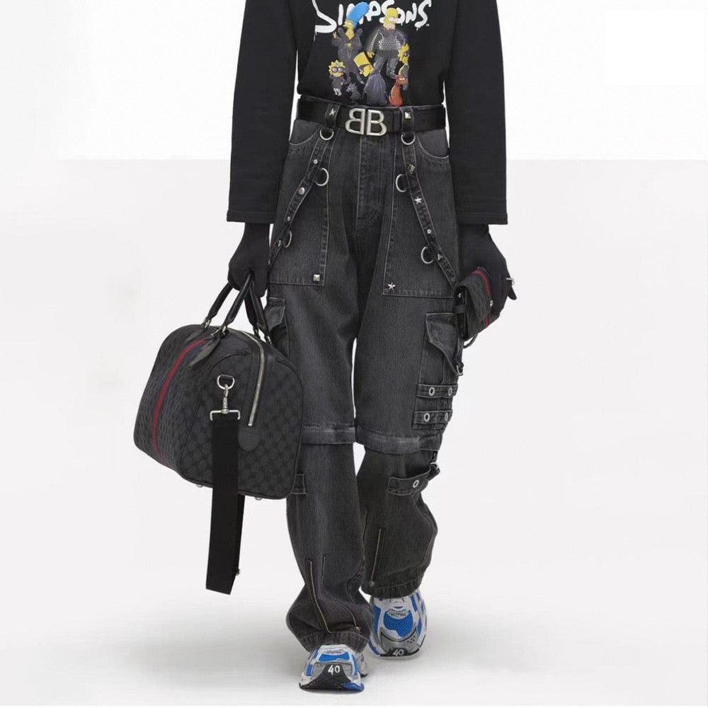 Balenciaga Multi-Pocket Zipper Jeans Pants #53995
