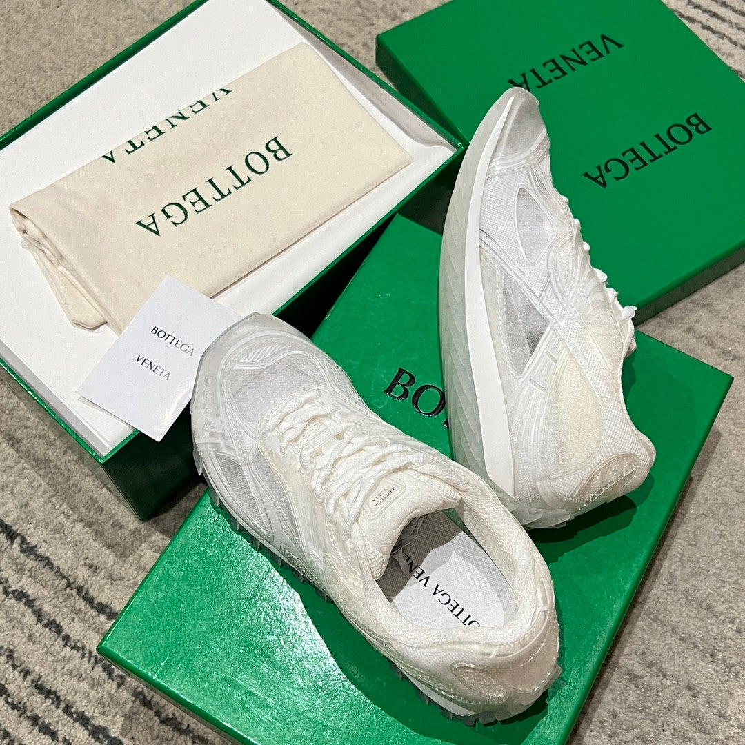 Bottega Veneta Men's Women's Four Seasons Orbit Sneakers Low Top Round Toe Lace Up Casual Shoes #77982