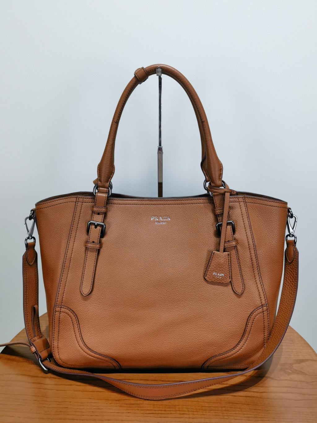 PRADA Large Leather Tote Bag #335977
