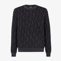 Fendi Men's Spring and Autumn Black Letter Logo Full Print Knit Pullover Long Sleeve Sweater #98165