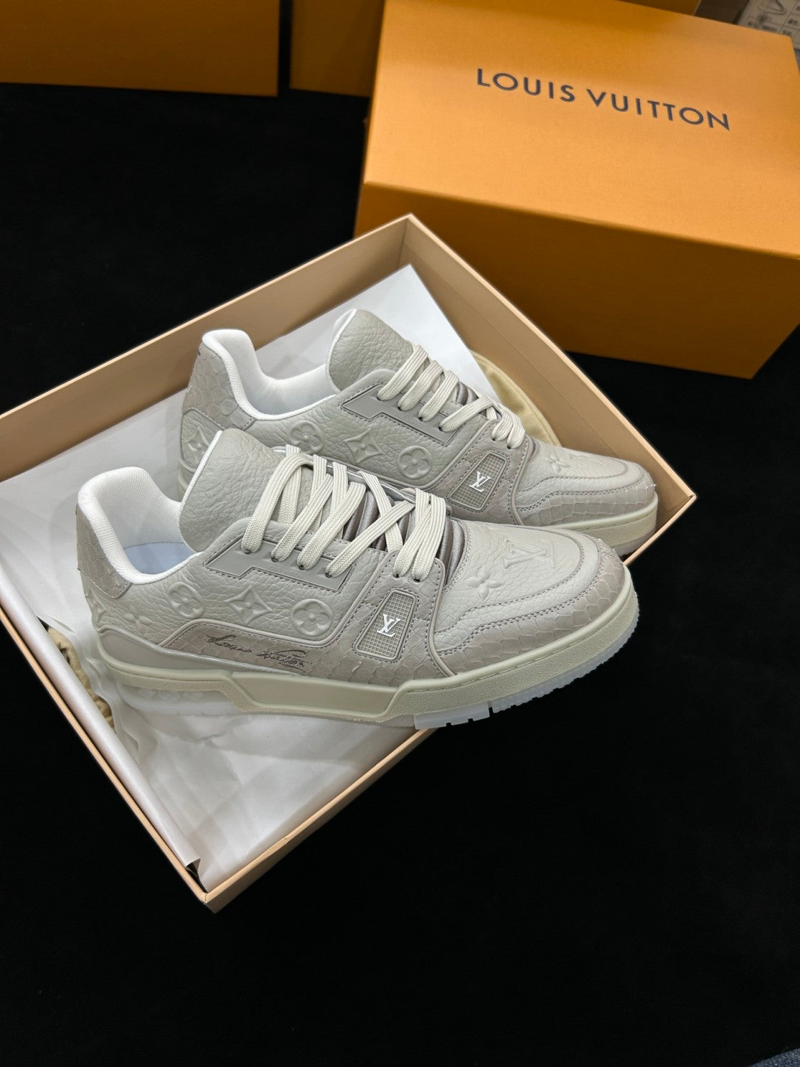 Louis Vuitton Lv Trainer Sneakers Snakeskin Pattern #379384