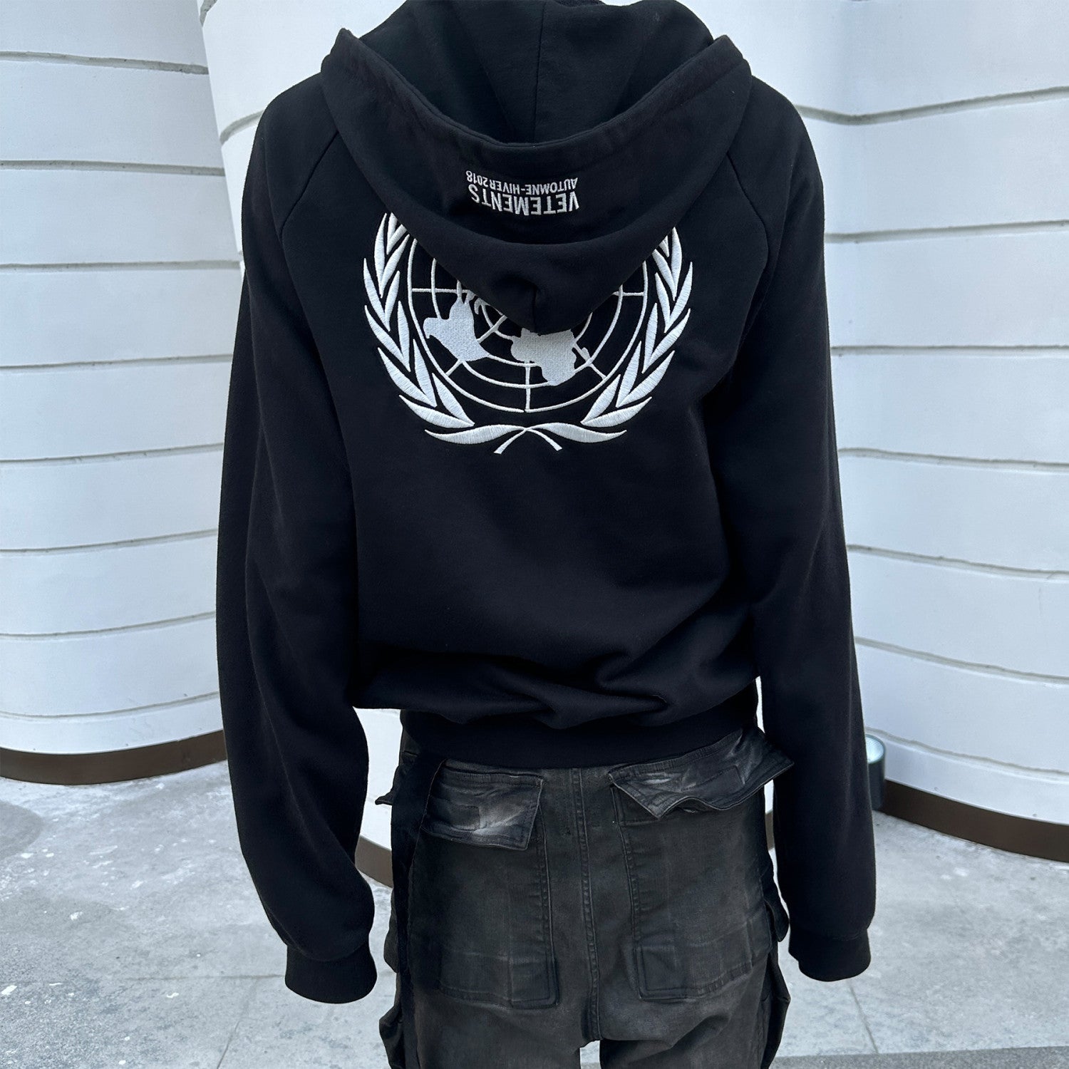 Vetements Men's Autumn And Winter Wheat Earth Short Printed Hooded Sweatshirt Zipper Embroidery High Street Trend Hoodie Jacket Ngvp #2454