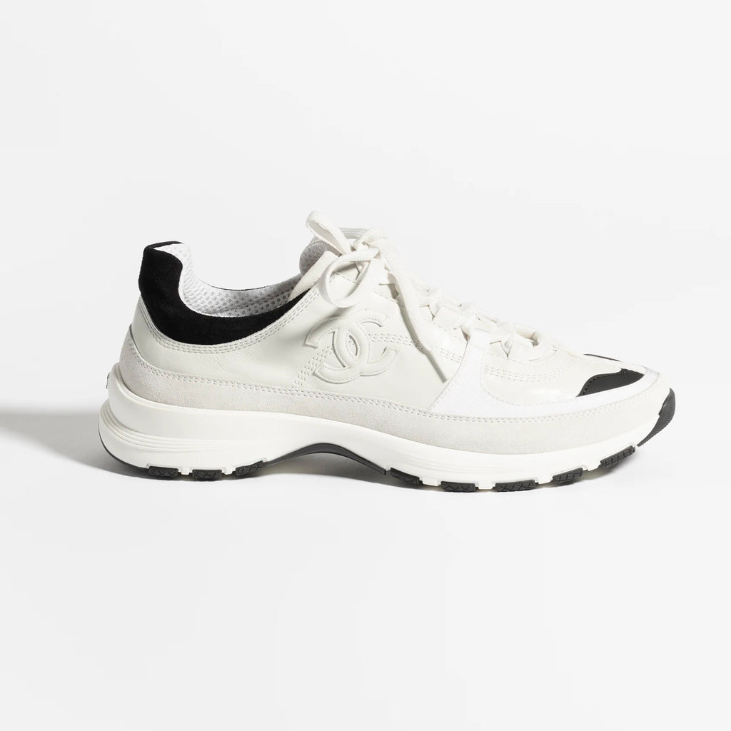 Chanel Men's And Women's Spring/Fall Fashion Casual Round Toe Lace Up Leather Suede Sneakers with Slightly Thickened Sole Shoes #78726